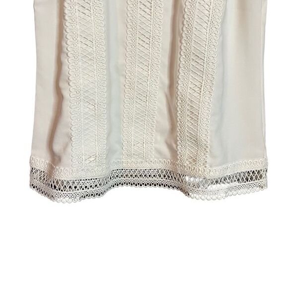 3 for $30! Ann Taylor factory off white embroidered tank - Picture 6 of 7
